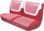 Preview: Seat Upholstery -Vinyl- for 1960 Chevrolet Impala Convertible with Split Front Bench Seat - Red/White