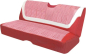 Preview: Seat Upholstery -Vinyl- for 1960 Chevrolet Impala Convertible with Split Front Bench Seat - Red/White