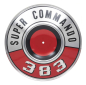 Preview: Luftfilter-Blende für 1967-68 Mopar 383 Super Commando - rot