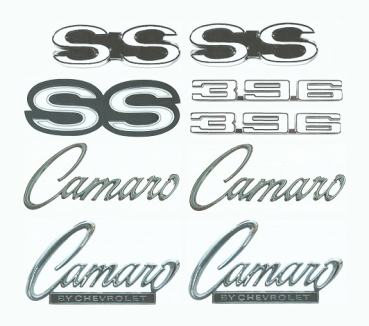 Emblem-Kit für 1968 Camaro SS 396 RS