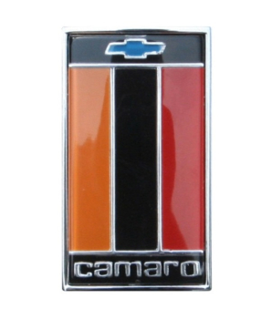 Rear Emblem for 1975-77 Chevrolet Camaro - Orange-Black-Red
