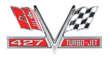 Fender Emblems for 1967 Chevrolet Camaro 427 - V-Flags 427 / Pair