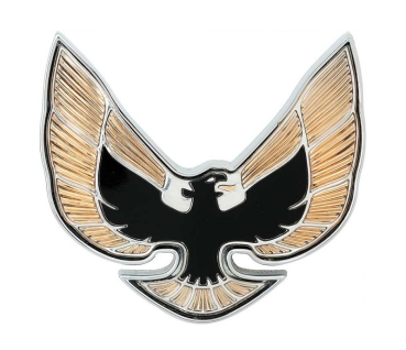 Front Emblem for 1974-76 Pontiac Firebird Special Edition - Bird Logo gold