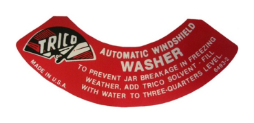 Aufkleber -A- des Waschwasserbehälter-Deckels für 1941-48 Buick Modelle - Trico