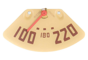 Temperature Gauge for 1947-51 GMC Pickup - Red Needle/6 Cylinder