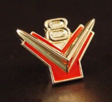 Handschuhfach-Emblem für 1955-56 Ford PKW - V8