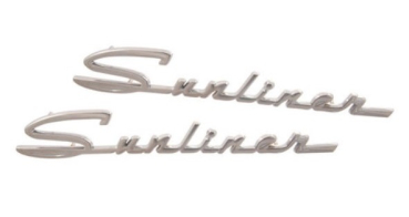 Door Emblems for 1955-56 Ford Sunliner - Sunliner Scripts