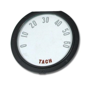 Tachometer Face with Numbers for 1955-57 Chevrolet Corvette - 6000 RPM