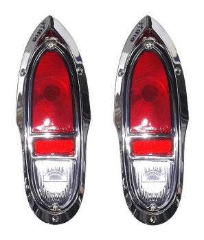 Tail Lamp Assembly for 1955-58 Chevrolet Cameo and GMC Suburban Carrier - Pair