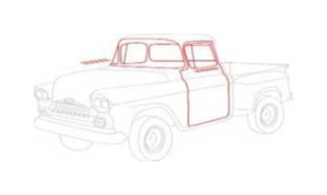 Dichtsatz für 1955 (zweite Serie) und 56-59 Chevrolet/GMC Pickup - ohne Zierleisten-Nut