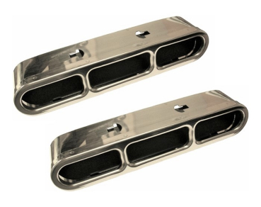 Dual Exhaust Bumber Ornaments for 1956 Oldsmobile - Pair
