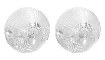 Back-Up Lamp Lenses for 1957 Cadillac - Pair/without "GUIDE" Markings