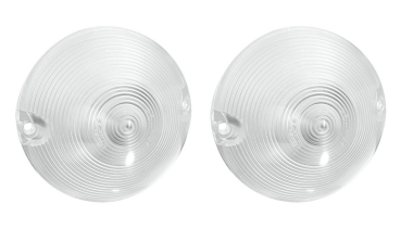 Back-Up Lamp Lenses for 1957 Cadillac - Pair/with "GUIDE" Markings