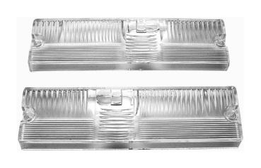 Park/Turn Light Lenses -Clear- for 1958-60 Ford Thunderbird - Pair