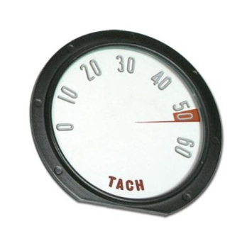 Tachometer Face with Numbers for 1958 Chevrolet Corvette - 6000 RPM