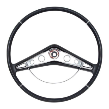 Steering Wheel with Horn Ring for 1959-60 Chevrolet Full Size Models - Black / 17"