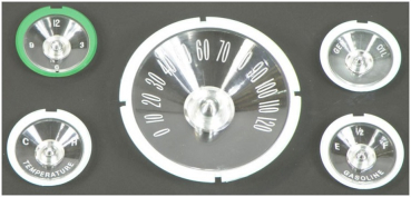 Instrument Lens Set for 1959-60 Chevrolet Impala/Full Size with "Westclox" Clock