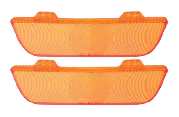 Park/Turn Light Lenses -amber- for 1960 Chevrolet Impala - Pair