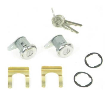 Door Lock Set for 1961-64 Chevrolet Impala - with Short Cylinder and Flat Pawl