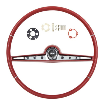 Steering Wheel Kit for 1962 Chevrolet Impala Super Sport - Red / 17"