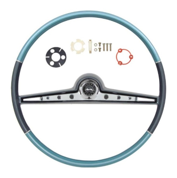 Steering Wheel Kit for 1962 Chevrolet Impala Super Sport - Two-Tone Blue / 17"