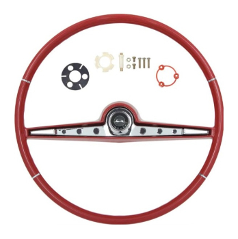 Steering Wheel Kit for 1962 Chevrolet Impala - Red / 17"