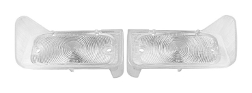 Park/Turn Light Lenses -Clear- for 1963-64 Pontiac Bonneville - Pair