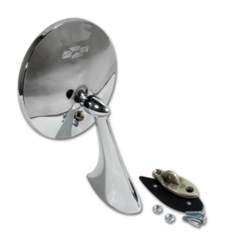 Outside Mirror with Bowtie for 1963-67 Chevrolet Corvette - Right Hand