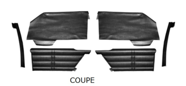 Rear Side Panels for 1963 Chevrolet Impala Coupe and Convertible