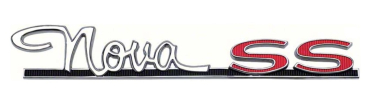 Quarter Panel Emblems for 1963 Chevrolet Nova SS - Nova SS/red