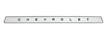 Glove Box Door Emblem for 1964-66 Chevrolet Pickup - Gray/Black Lettering