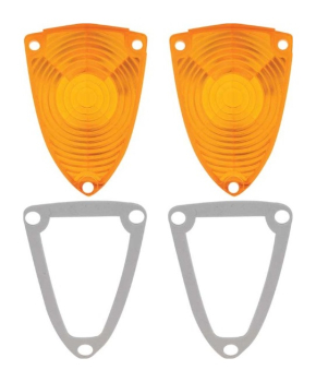 Park/Turn Light Lenses B -Amber- for 1964 Dodge 330 and 440 - Pair