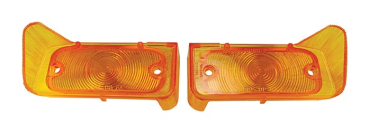 Park/Turn Light Lenses -Amber- for 1964 Pontiac Catalina - Pair