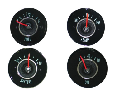 Small Gauge Set for 1964 Chevrolet Corvette - 4-Piece