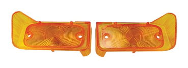 Park/Turn Light Lenses -Amber- for 1964 Pontiac GTO - Pair