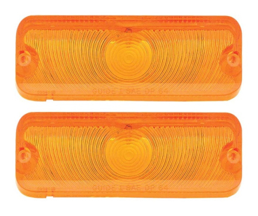 Park/Turn Light Lenses -amber- for 1964 Chevrolet Impala - Pair