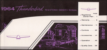 1964 Ford Thunderbird - Betriebsanleitung (englisch)