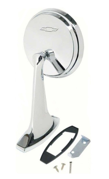 Outer Door Mirror for 1965-66 Chevrolet Impala with Bowtie - Left Hand Side