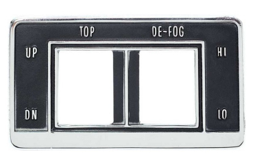 Convertible Top/Defogger Switch Bezel for 1965-69 Chevrolet Impala Convertible