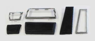 Pedal Pad and Trim Plate Kit for 1966-67 Pontiac LeMans with Automatic Transmission - 6-Piece