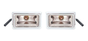 Back-Up Lamp Housings for 1966-67 Dodge Charger - Pair
