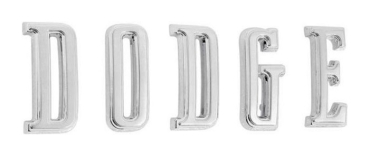 Hood Letter Set for 1966 Dodge Coronet - DODGE