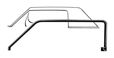 Dachkanten-Dichtungen für 1966 Ford Thunderbird Landau Hardtop - Paar