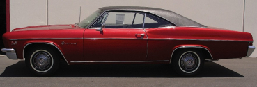 Vinyl-Dachbezug für 1962-76 Impala/Full-Size Modelle - black/white