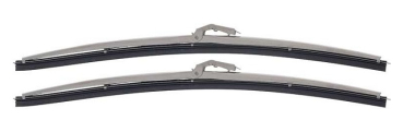 Windshield Wiper Blades "Anco Style" for 1967-68 Mercury Cougar - Stainless Steel Polished / Pair