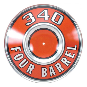Air Cleaner Cover for 1967-68 Mopar 340 Four Barrel - red