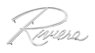 Hauben-Emblem für 1967 Buick Riviera - Schriftzug "Riviera"
