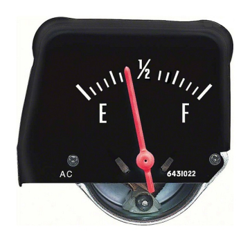 Console Fuel Gauge for 1968-69 Chevrolet Camaro - Black Face