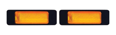 Hood Mounted Turn Signal Indicator Lenses for 1968-69 Dodge Charger - Pair
