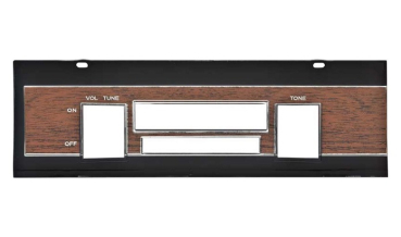 Dash Radio Bezel for 1968-69 Dodge Coronet - Woodgrain/Black